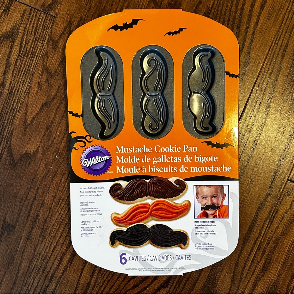 Wilton Mustache Non Stick Cookie Pan Mold 2013